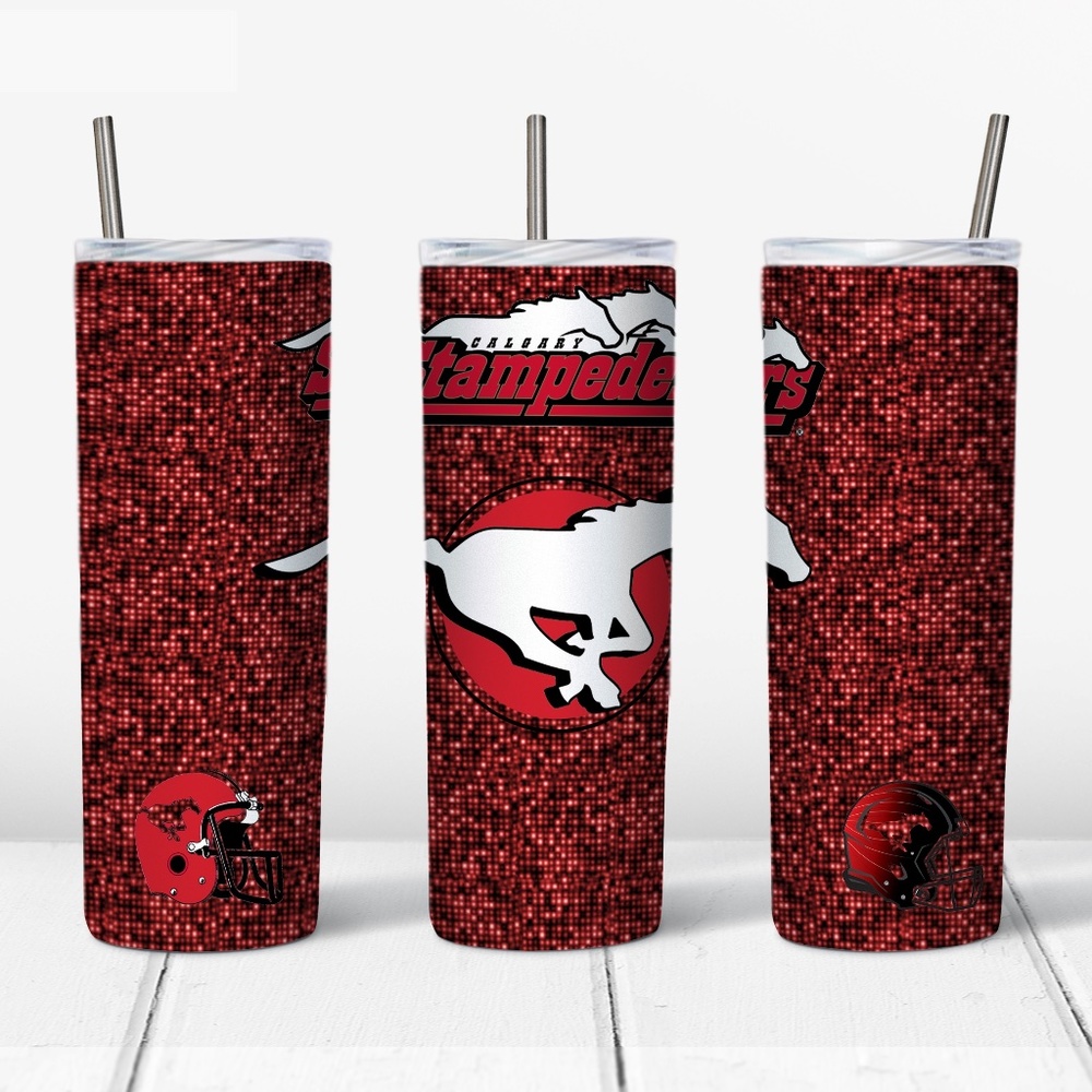 calgary-stampeders  20 Oz Skinny Sublimated Tumbler
